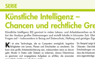Künstliche Intelligenz – Chancen und rechtliche Grenzen